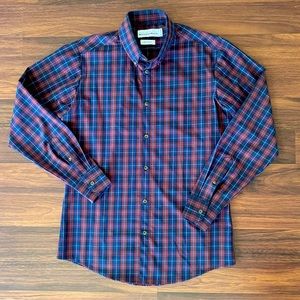 Med Mizzen+Main Leeward Shirt Navy Red Multi Plaid